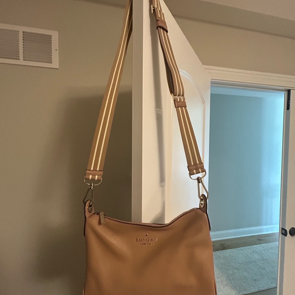 Kate Spade Tan Leather Shoulder Bag with two straps